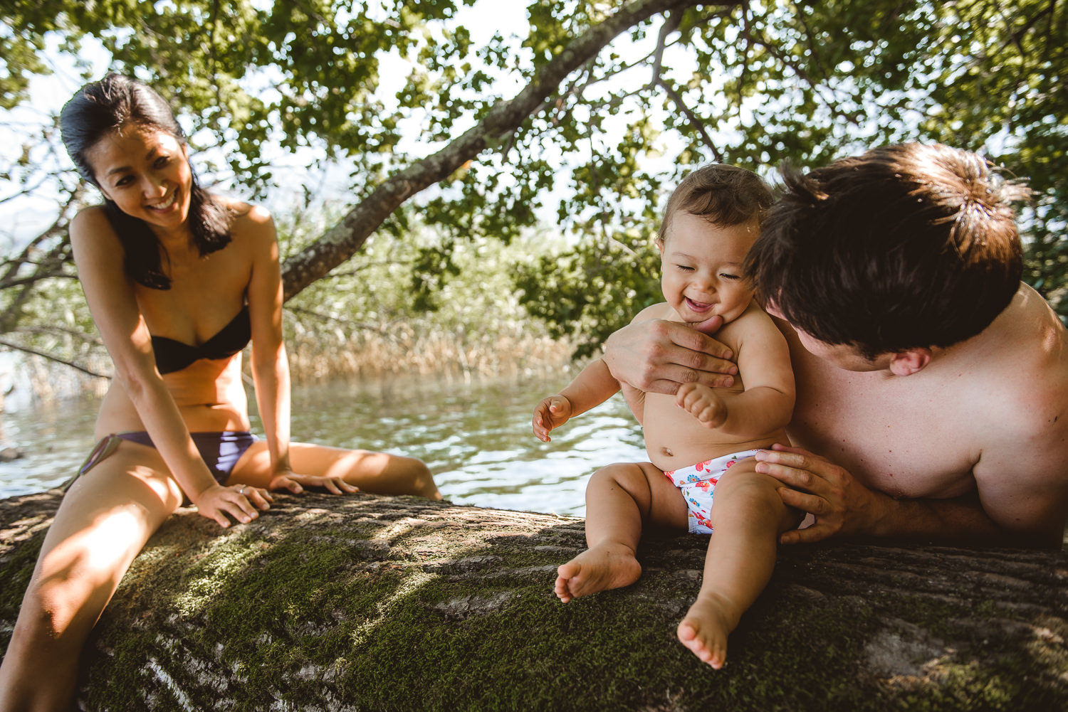 Une séance en famille dans le Lac Léman